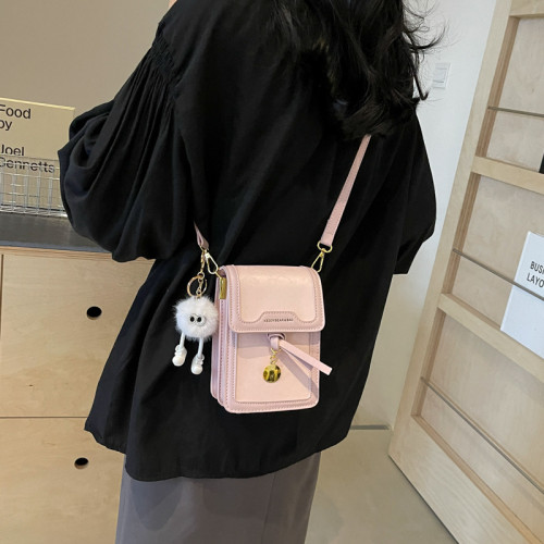女包2024新款歐美時尚質感小衆小方包通勤斜後背包手機包