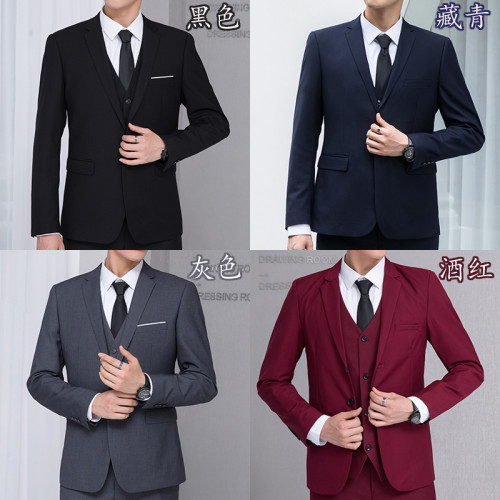 2024年春夏款新品單件外套男款學生上班伴郎服工作服男士時尚西服