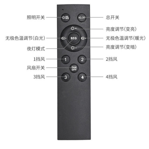 新款led風扇燈節能E27螺口家用臥室客廳三色吊扇燈帶遙控
