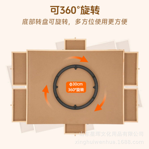 旋轉拼圖桌益智減壓拼圖玩具拼圖板親子互動遊戯桌