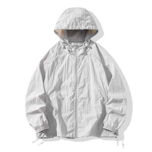 防曬衣男款夏季2024薄款冰絲休閒連帽情侶防曬服戶外運動服皮膚衣