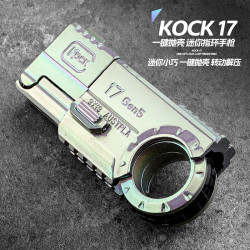 合金迷你指環槍手指槍特工007特工格洛克1911EDC解減壓拋殼玩具槍
