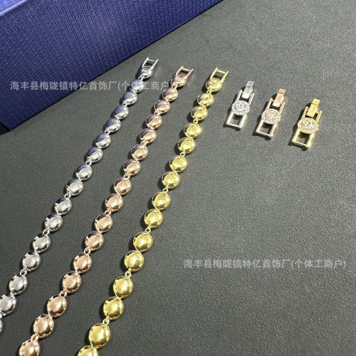 施家高版本魅力十足耀眼羅馬圓形紐釦滿鑽排鑽手鏈手鐲女