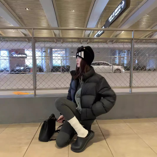 2025新款美式羽絨棉服女短款立領時尚小個子棉衣麵包服棉襖外套厚