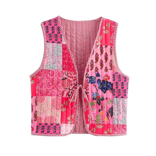 2024秋冬新品歐美女裝街頭時尚雙面穿棉服馬甲背心w089 3112