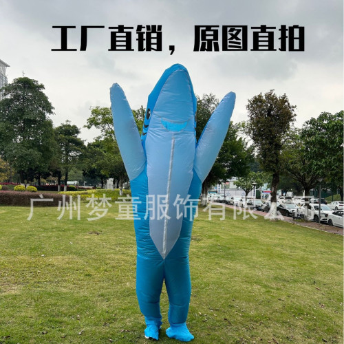 復活節動物充氣服裝cosplay舞台表演服兔子鯊魚青蛙人偶服萬聖節