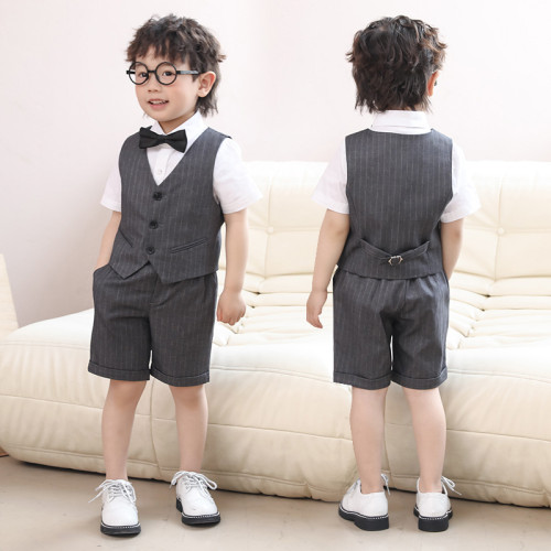 男童西裝套裝兒童小西裝男孩西服小主持人表演服花童禮服春夏季