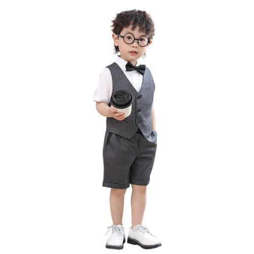 男童西裝套裝兒童小西裝男孩西服小主持人表演服花童禮服春夏季