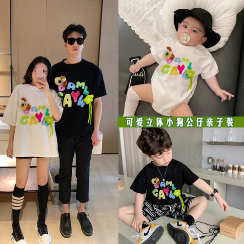 聖誕秋款衛衣一家三口母子高級炸街親子裝嬰兒爬服母女全家福潮