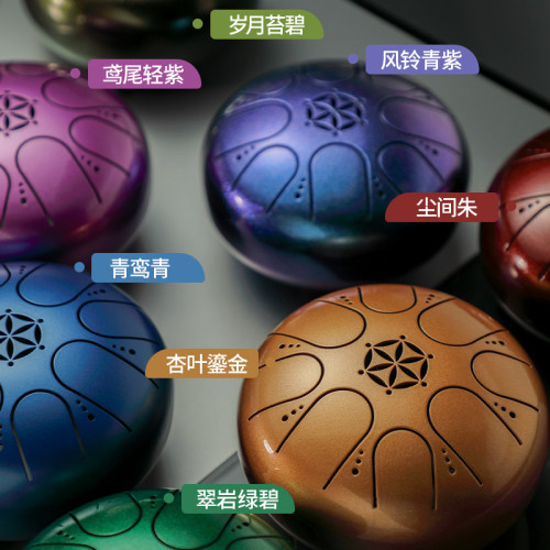 魯儒5寸8音mini鼓流光系列戶外可攜式空靈鼓樂器兒童成人