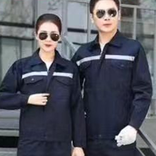 普通半工藝夏季長袖單反系列車間工作服套裝薄款勞保服工程服