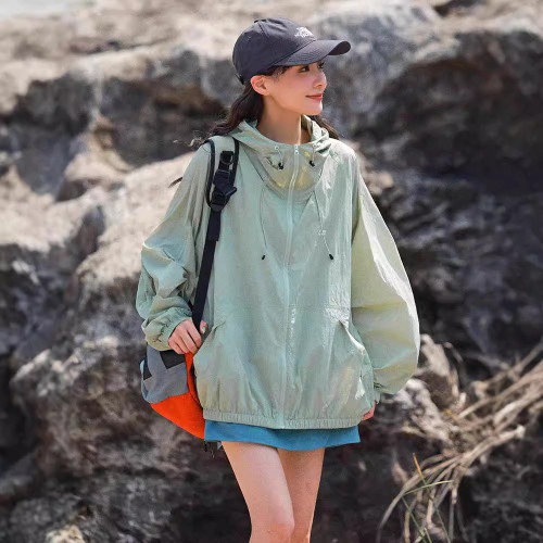 騎行露營UPF50+防曬衣女夏輕薄透氣防曬服潮