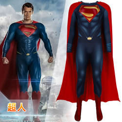 萬聖節服裝新超人鋼鐵之軀cos連體衣英雄克拉克肯特緊身衣披風