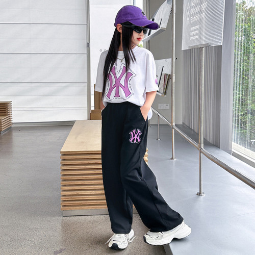 女童套裝夏季2025新款洋氣時髦初中學生潮酷穿搭大童女孩運動衣服