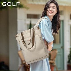 GOLF雙肩包女士書包大容量15.6寸電腦後背包出街都市通勤手提單肩包