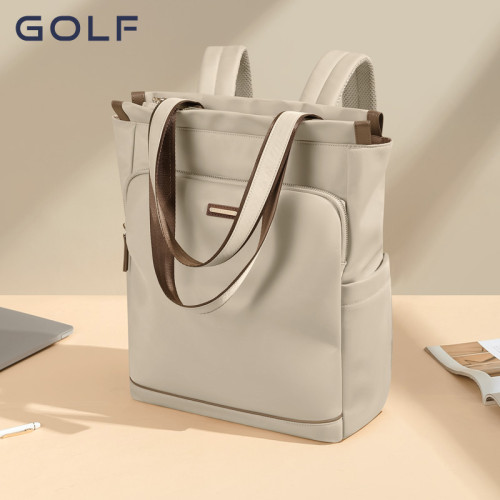 GOLF雙肩包女士書包大容量15.6寸電腦後背包出街都市通勤手提單肩包