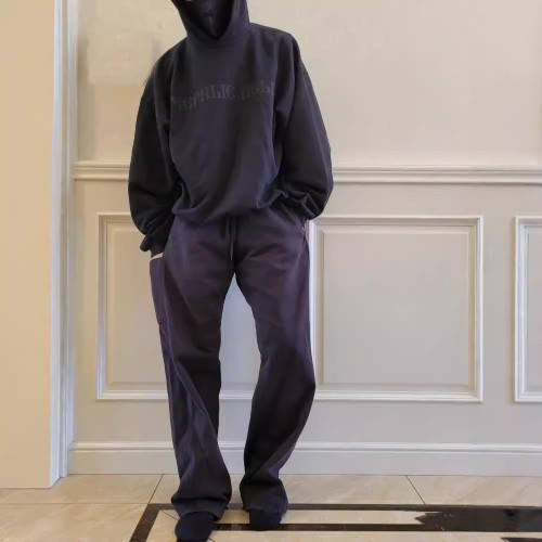 YEEZY侃爺美式高街YZY聯名GOSHA俄文Black Dog黑狗情侶款連帽衛衣