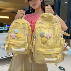 高顔值書包女初中生韓版森系大容量後背包高中小學生可愛輕便雙肩包