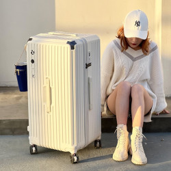 大容量拉桿箱多功能行李箱男女學生旅行箱減震刹車輪密碼箱