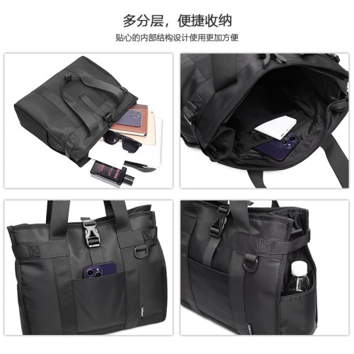 男士防水斜後背包男包潮牌時尚休閒單肩包學生上課手提包電腦包袋