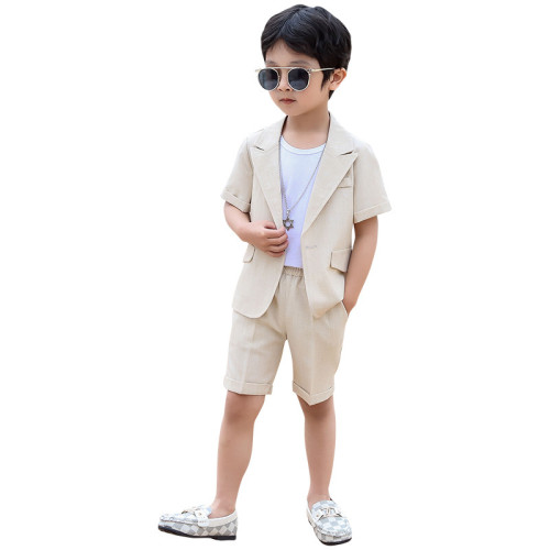 男童西裝套裝兒童禮服男孩節日表演服裝小主持人帥氣演出服花童