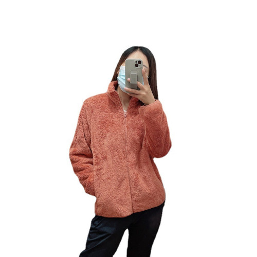 2024秋冬款長抓絨珊瑚絨開衫立領搖粒絨夾克保暖毛毛外套女449753