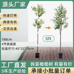 仿真綠植拆裝橄欖樹盆栽室內客廳大型假植物裝飾落地擺件樹