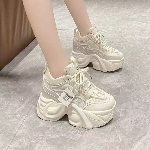 厚底小個子增高百搭老爹鞋女2025新款鞋子女爆款軟底不累腳運動鞋