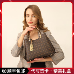 托特包包女2024新款時尚印老花女士單肩手提斜背女包老花驢家同款