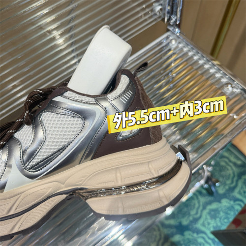 【內增高8.5公分】早秋真皮小個子厚底透氣不累腳老爹鞋010349