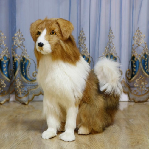 超火仿真狗牧羊犬雪納瑞狼狗動物模型展廳裝飾品家居軟裝狗擺件