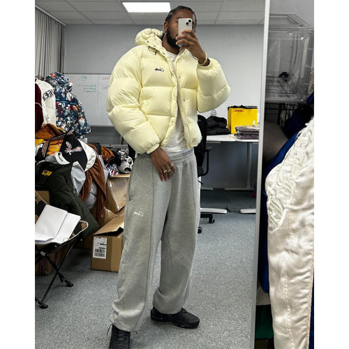 高質量美式hiphop嘻哈街舞刺綉字母針織衛褲子男潮運動休閒束腳褲