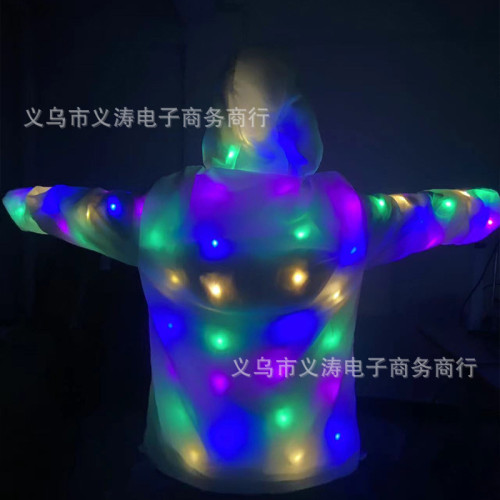 LED燈七色發光閃光衣服閃爍衣服套裝酒吧舞台閃光炫酷蹦迪抖音