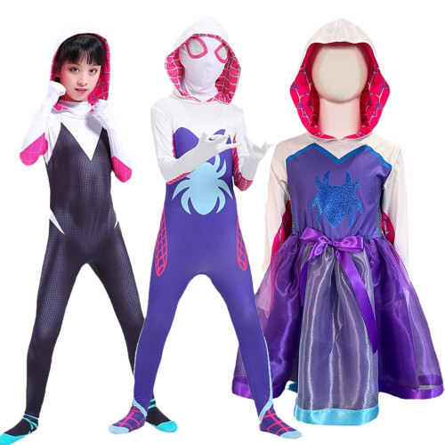 萬聖節格溫spiderman連體衣平行宇宙cosplay服裝蜘蛛人緊身女