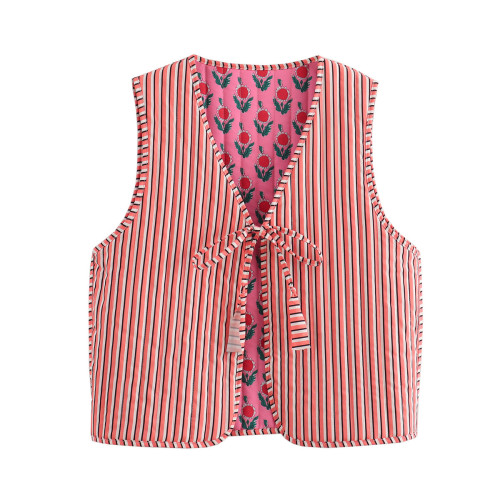 2024秋冬新品歐美女裝街頭時尚雙面穿棉服馬甲背心w089 3112