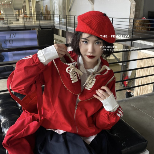 風莉雅羊皮版本阿甘鞋2024秋冬新款女鞋簡約休閒鞋復古德訓鞋板鞋
