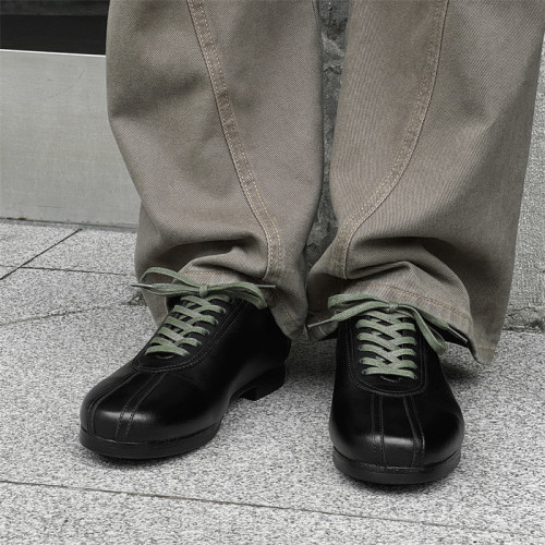 通勤圓頭德訓鞋男女英倫風休閒小皮鞋復古潮款懶人鞋14715-J