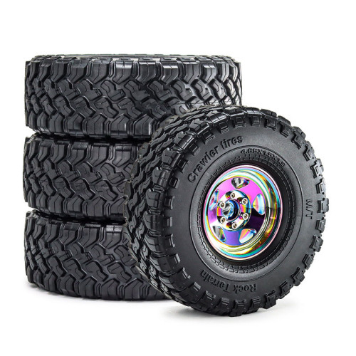 1.9寸攀爬車 金屬輪轂輪胎1/10 TRX4 90046 SCX10輪胎1.9輪轂D262