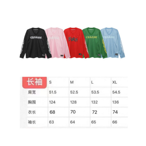 新款正確版Chrome Hearts 克羅伈T恤梵文圓領T花臂冰球服套裝