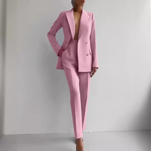 2024春季時尚休閒職業裝女士西服套裝