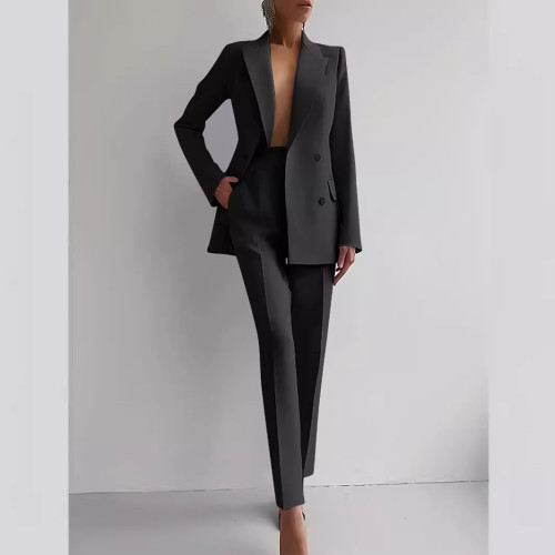 2024春季時尚休閒職業裝女士西服套裝