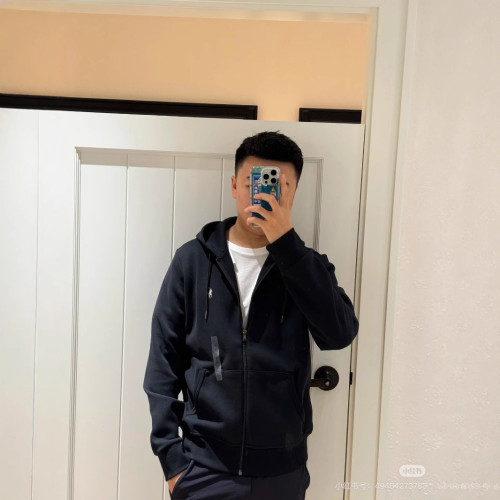 十色拉夫RL基礎款小馬刺綉Logo連帽衛衣男女款拉鍊外套潮