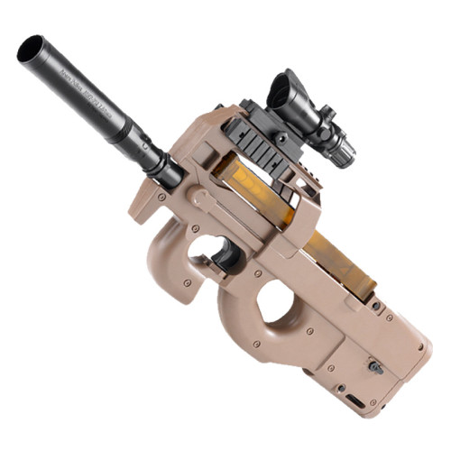 P90沖鋒槍電動連髮水晶玩具仿真兒童男孩自動手自一體吃雞軟彈槍