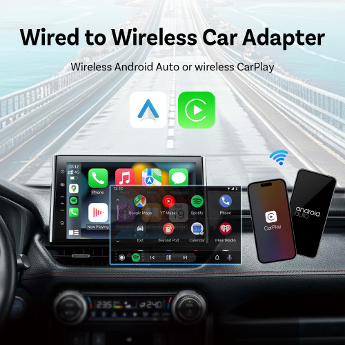 Ottocast原車carplay有線轉無線Android auto雙通道U盤式