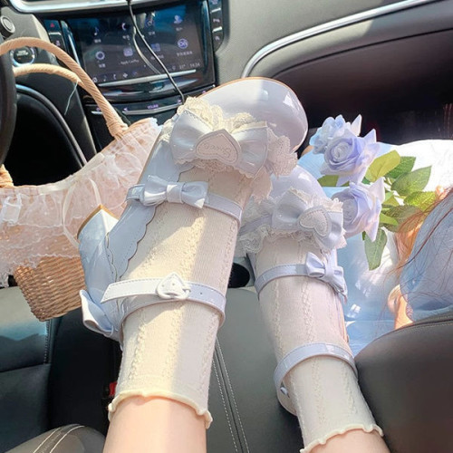 2024年新款宮廷風甜美可愛洛麗塔Lolita鞋瑪麗珍小皮鞋少女公主鞋