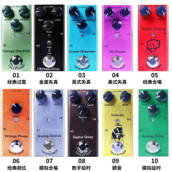 電吉他效果器失真過載延時/合唱/顫音專業吉他單塊效果器