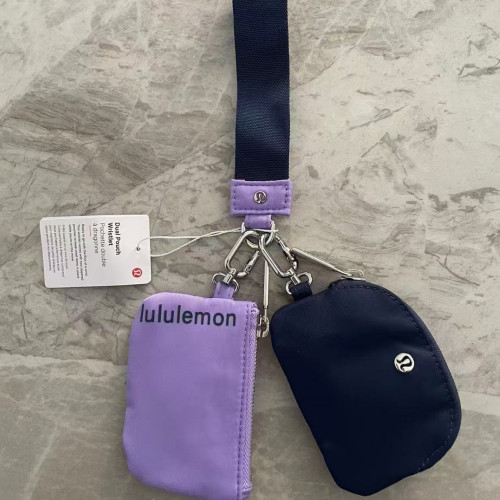 新款lulu多功能時尚女士手腕包可攜式簡約鑰匙包迷你零錢收納包