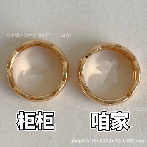 小香菱格戒指925銀鍍18k金coco玫瑰金寬窄版帶鑽男女情侶菱格戒指