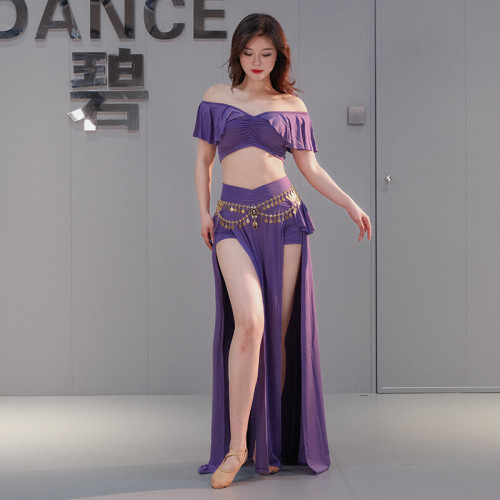 莫代爾肚皮舞服裝練功服性感長裙大碼演出舞蹈套裝新款初學者
