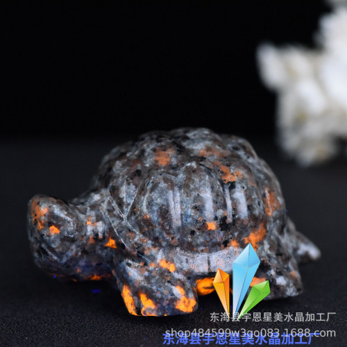 天然火焰石卡通動漫擺件原石雕刻公仔家居擺設孩子禮物